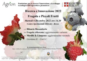 06/12/2022 - Ricerca e Innovazione 2022 - Fragola e Piccoli frutti @ Centro Sperimentale orticoltura - Boves (CN)
