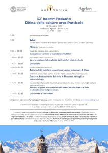 16/12/2022 - Incontri fitoiatrici - Difesa delle colture orto-frutticole @ Centro Sperimentale frutticoltura - Manta(CN)