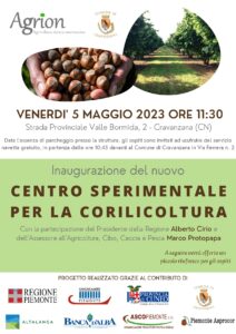 05/05/2023 ore 11.30 - Inaugurazione del nuovo Centro Sperimentale per la Corilicoltura @ Centro Sperimentale per la Corilicoltura