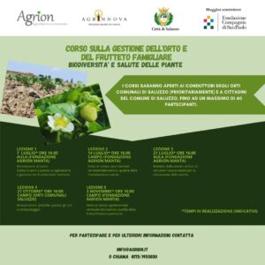 Corso sulla gestione dell'orto e del frutteto famigliare - Biodiversità e salute delle piante