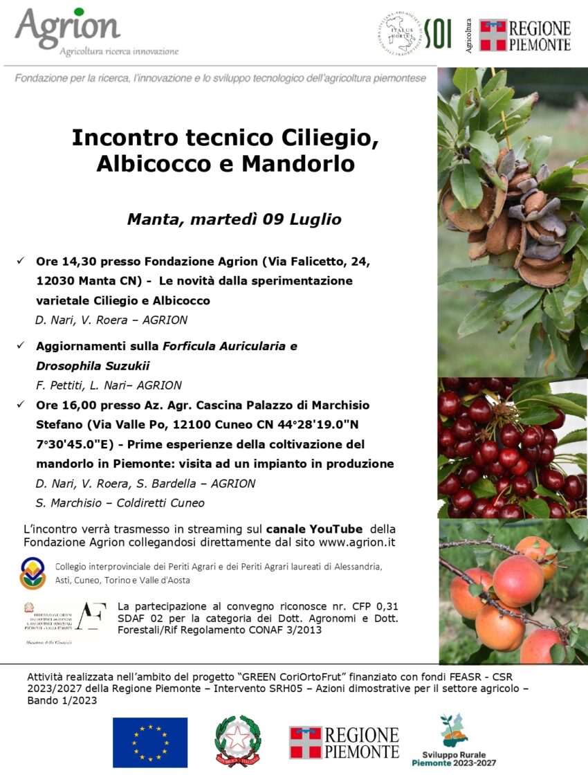 Incontro tecnico Ciliegio, Albicocco e Mandorlo